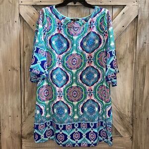 Bebop Geometric print tunic shirt